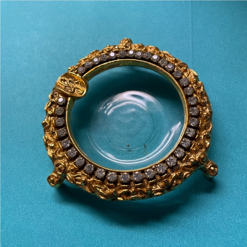 Vintage Celeste Mid-Century ashtray Rhinestone Diva Glamorous Cigar Cigarette
